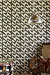 The Dogs - Charcoal Wallcovering
