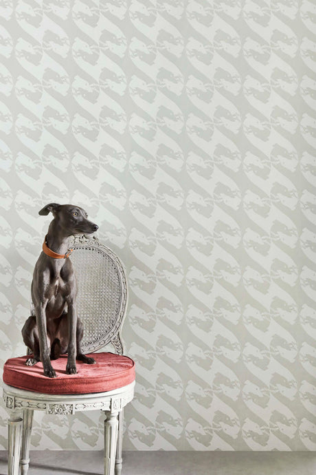 The Dogs - Pale Grey Wallcovering